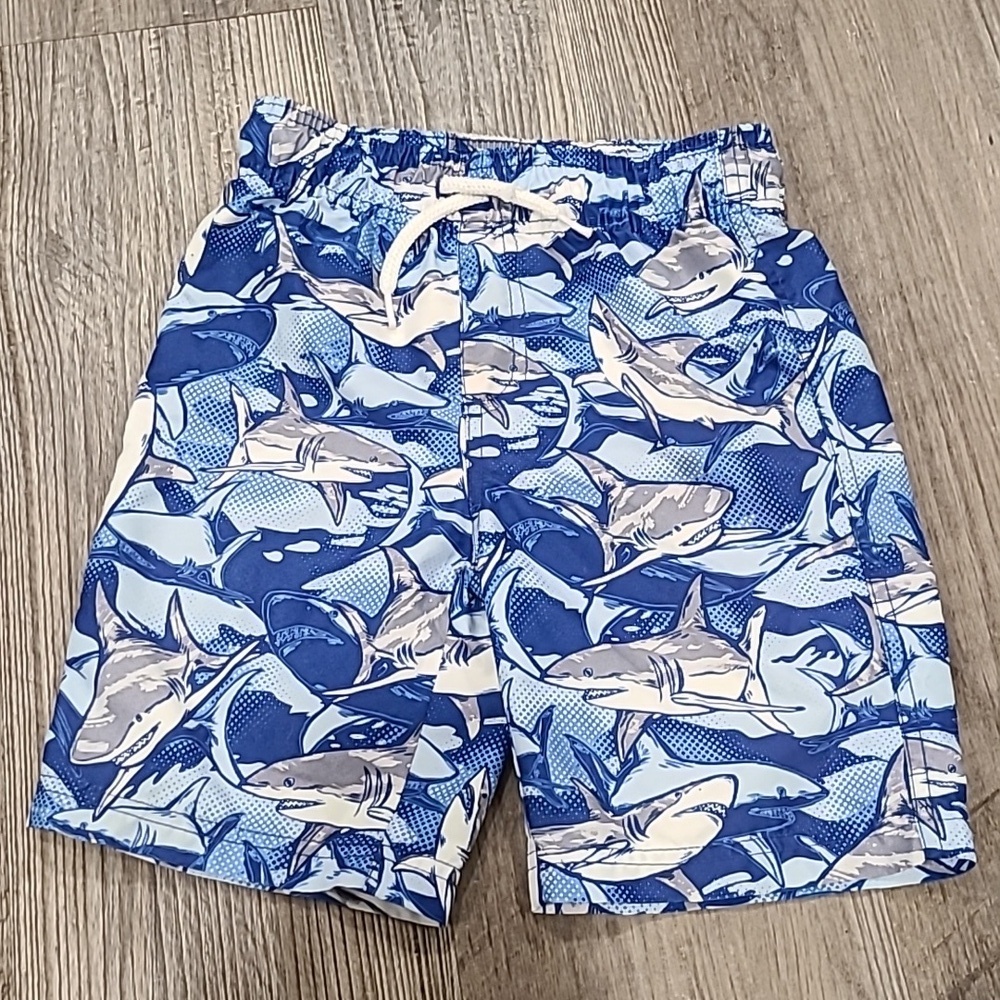 Place-Sports Shark Swim Trunks Size 5/6